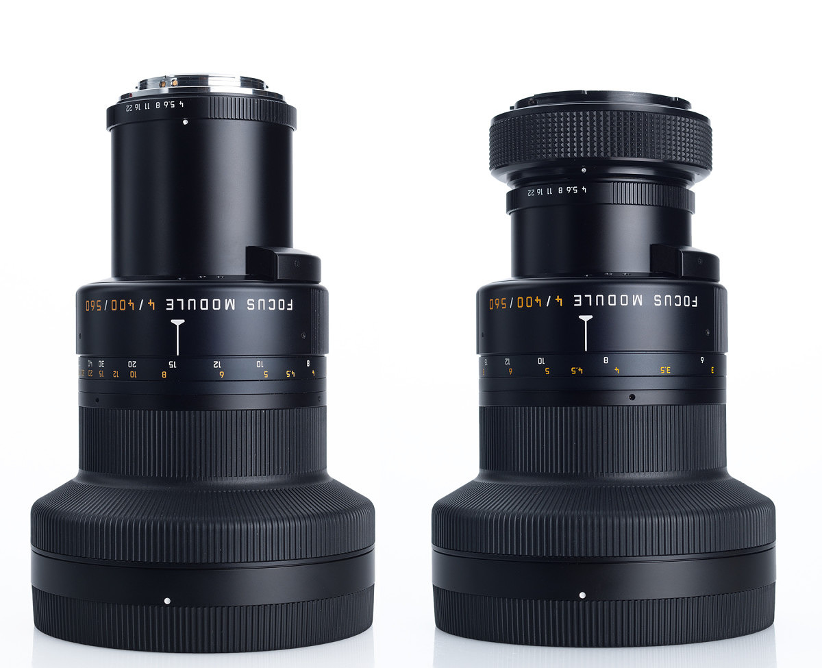 Before and After On left: the module with original R mount, On right: the module shortened and adapted to S mount