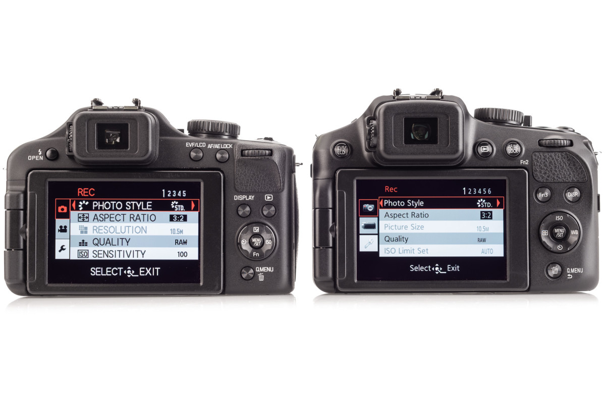      Leica V-Lux 3 on left, the new Leica V-Lux 4 on right. The menu system has been overhauled to be more logical and easier to read.